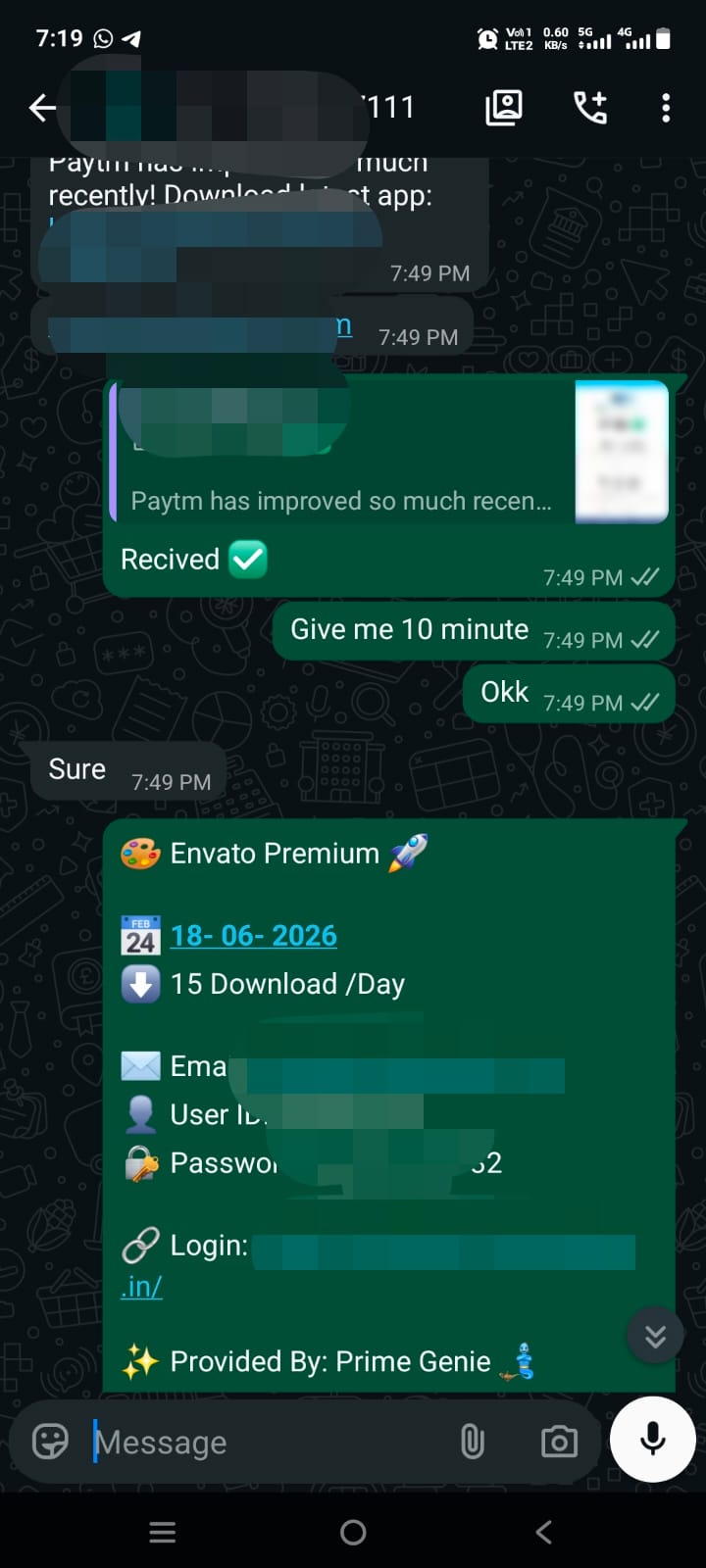 Prime Genie Group Buy designer tools subscription customer activation proof screenshot 30